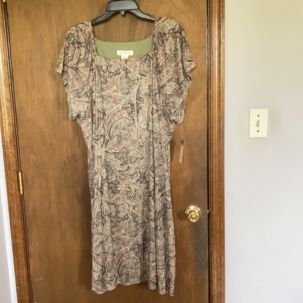 Skye’s the Limit printed dress floral paisley like print dress with stretch 3X - Picture 8 of 15